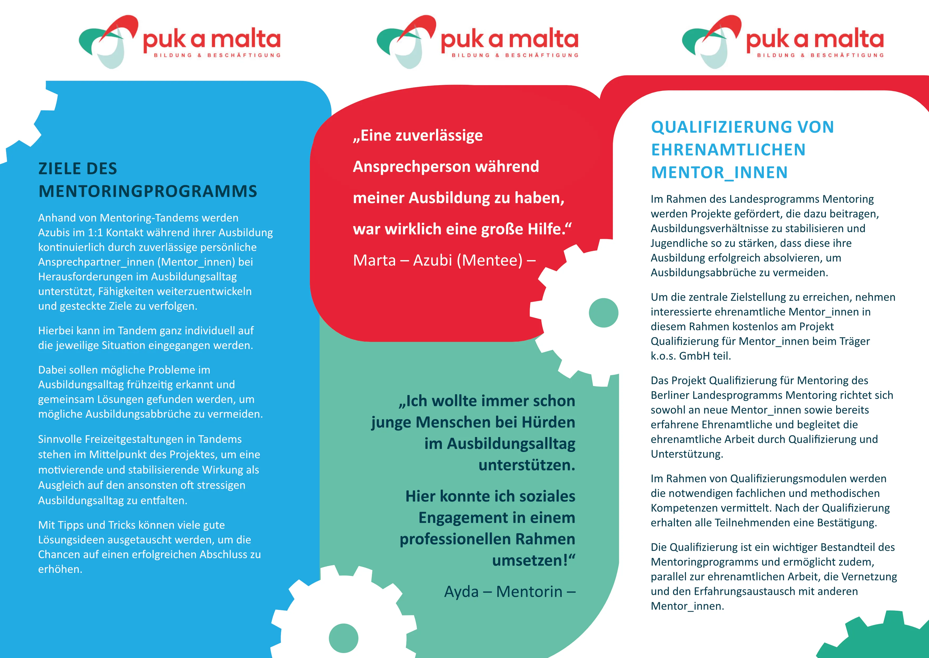 Flyer Mentoring Tandem Projekt WebP 2